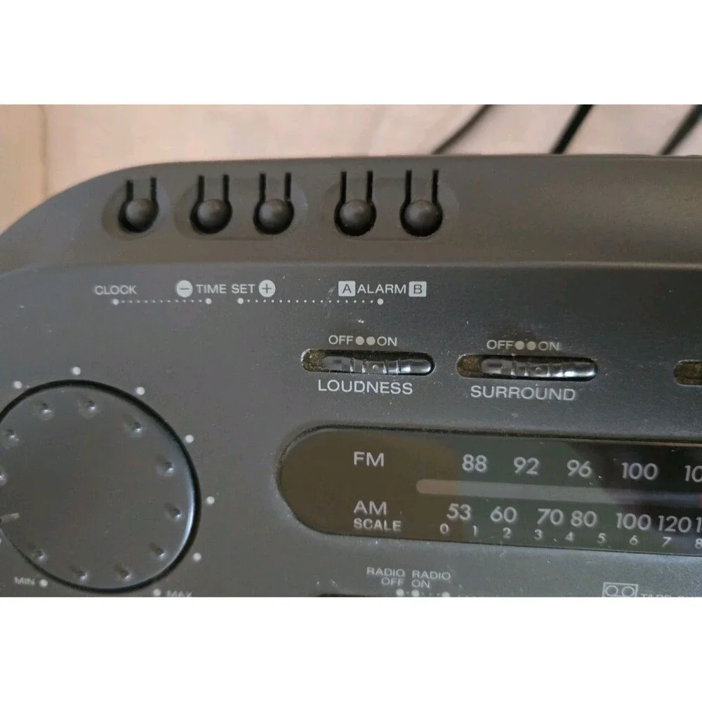 Sony ICF-CS650 Dream Machine Clock Radio AM/FM Cassette Player Vintage TESTED